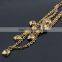 Luxury Metal Stainless Steel Chain Coloful Charms Zircon Anklet