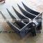 hot sales excavator root rake bucket for zx200 pc200 sk200 etc