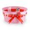 Small round heart design chrismas decorations metal container