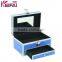 Factory Customised Lockable Blue Nail Polish Aluminum Travel Jewelry Case