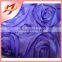 3D lace Rose Embroidery Design Fabric for wedding party 100% Polyester Embroidery Fabric