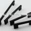 furniture hardware Wardrobe Kitchen black aluminium Cabinet Drawer Handles