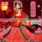 11 inches collectible Chinese plastic bride doll dress