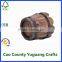 wooden round barrel planter flower pots home office garden decoration