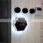 Multifunction Mirror Glass Alarm Clock Night Lights Snooze Light-emitting Thermometer Digital Wall Clock Brightness USB cable