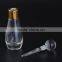 Beauty design bowling shaped 12ml empty clear pocket sized refillable perfume glass bottles with glass stick for essential oil