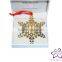 14K Yellow Gold Plated Metal Xmas Snowflake Ornament VICACCI with yellow crystal from Swarovski