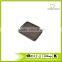 Grey Rectangle Circular Bead Faux Leather Storage Tray With PVC Handles