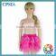 Hot Sale Last Fashion Mini Baby Girls Chiffon Hot Pink Pleated Tutu Skirts With Elastic Band Waistline Girls Puffy Party Dresses