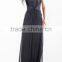 New Collection Black Maxi Evening Women Gown With Beading
