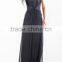 New collection black maxi evening women gown with beading