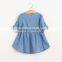 2016 autumn baby denim dress for sweet girls