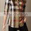 customized ladies shirt in Plus Size Shirt women fashion plaid shirt