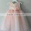 2017 latest design wholesale baby Clothes one piece summer stain cheap Children's Boutique fashion pink baby girl wedding dress