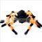 Diy black spider scary soft plush toys for Halloween's Day jumpping spider toy for 2016 Halloween trick gifts