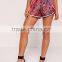 Custom Design Floral Print Hot Shorts Sports Waistband Printed Runner Shorts Multi