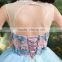 MGOO High Quality Hand Made Fairy Blue Prom Dresses Big Ball Tulle Dress Beautiful Vestidos YDYS15B0016