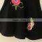 New Dresses Women Clothes Fall Fashion Sleeveless Casual Dresses Girls Rose Print Black Dress