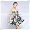 2017 evening dress short , printing evening dress in Guangzhou