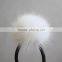Myfur Luxury Pure White Real Mink Fur Pom Pom Hair Band Fashion Girl Fur Accessory