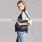 Satin back floral embroidered striped raglan sleeves casual coats for ladies