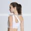 white fitness yoga bra / o tg 4 COLOR one shoulder athletic workout jogging sports bras/lastest design