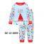 Santa claus snowflake pattern pink girls christmas pajamas