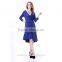 Customized fashion low price velvet women dresses plus size