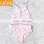 Woman Elastic Waistband Hollow Out Plus Size High Waisted Bikini