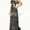 CHEFON Maxi cutting aztec print dress