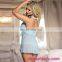 Light blue halter lingerie sexy babydoll