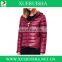 windproof slim fit red woman jacket with down fill