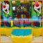 kids entertainment pvc tarpaulin clown inflatable combo bouncer slide
