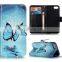 Simple Multi images China style stand butterfly wallet pu case for iphone7 plus
