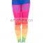 Triangles rainbow tights muscle gym sexy custom pattern wholesale fashion slim running workout fancy printed leggings for woman