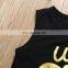 Plain Color Vest Matching a Sunflower Pattern Shorts And Floral Pattern Headband 3pcs Baby Girl Suit