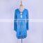 Women Summer Knitted Beach Dress Hollow Out Flare Sleeve Crochet Asymmetric Drawstring Waist Robe Femme 10colors