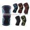 Wholesale Elastic Weightlifting Fitness Silicone Knit Compression Knee Sleeve