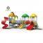 Kids plastic slide outdoor toys playground equipment modular slide for resort place JMQ-18152B