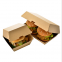 Standard Kraft Clamshell Street Food sustainably sourced kraft paper board Burger/Pie Boxes