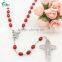 Catholic Oval Shape Glass Beads Pope Rosary