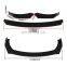 Black three-section design arrives in body kit UNIVERSAL Accessory ABS Universal front bumper lip spoiler