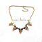 Chic 2015 Fashion Jewelry Triangle Shaped Casting Acrylic Beads Statement Necklace Set