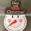 2021 wooden snowman sign Christmas pendant creative Christmas countdown home decoration holiday calendar pendant