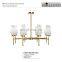 Home decoration modern professional lighting lava lamp iceberg glass bronze chandelier