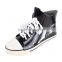 Black and White girls lace up rain boots safety ankle rain boots