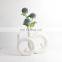 K&B New Design Nordic Modern Simple Creative Cheap Small Round White Ceramic Vases Flower Arrangement Porcelain Home Decoration