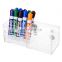 2 Slot Clear Acrylic Magnetic Dry Erase Whiteboard Marker Holder Office Storage Bin Organizer Box