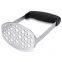 Stainless Steel Potato Masher with Wide and Ergonomic Horizontal Handle for Smooth Mashed Potatoes,Vegetables and Fruits