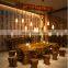 Hanging Loft Chandelier Wood Lights Creative Vintage Boat Wooden Pendant LED Home Lamp